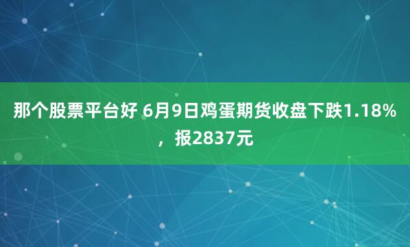 那个股票平台好 6月9日鸡蛋期货收盘下跌1.18%，报2837元