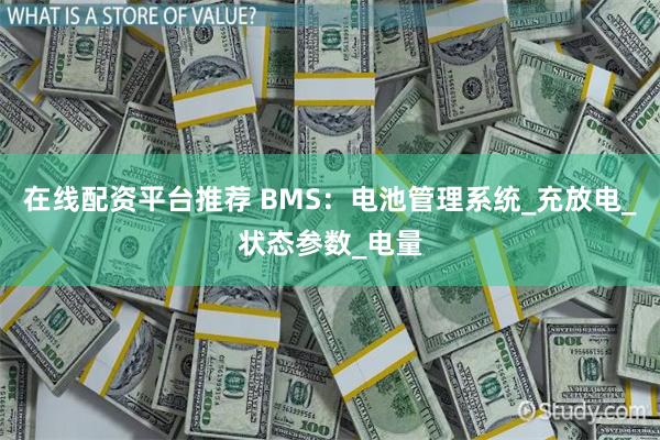 在线配资平台推荐 BMS：电池管理系统_充放电_状态参数_电量
