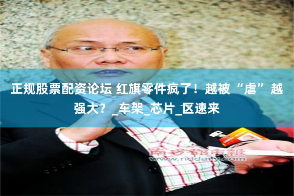 正规股票配资论坛 红旗零件疯了！越被 “虐” 越强大？_车架_芯片_区速来